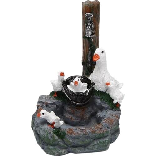 Animal Garden Statue Polyresin Antique Garden Stand Duck Statue For Home Garden Yard Outdoor Decoration