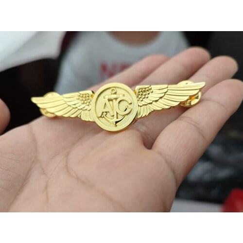 USMC Marine Coast Guard USN US NAVY AIR CREW GOLD COLORED WINGS PIN BADGE INSIGNIA