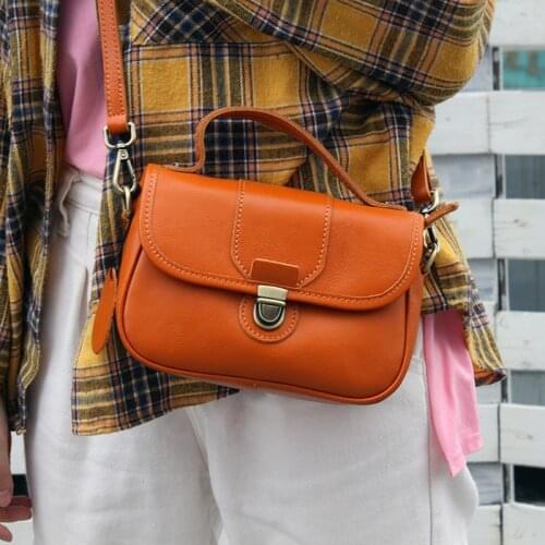 Vintage Luxury Handbags Women Crossbody Bags Fashion Flap Saddle Bag High Quality Genuine Leather Shoulder Messenger Small Bags