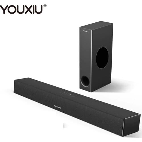 YOUXIU 150W TV Soundbar Home Theater System with Subwoofers Super Bass Stereo Bluetooth Speakers Support RCA Optical AUX Coaxial