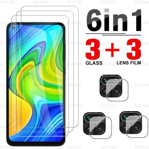 For Xiaomi Redmi Note 9 6.53'' screen protection for xiaomi xiomi xaomi redmy note 9 pro max 9t 9s redmy 9a 9c 9t lens glass