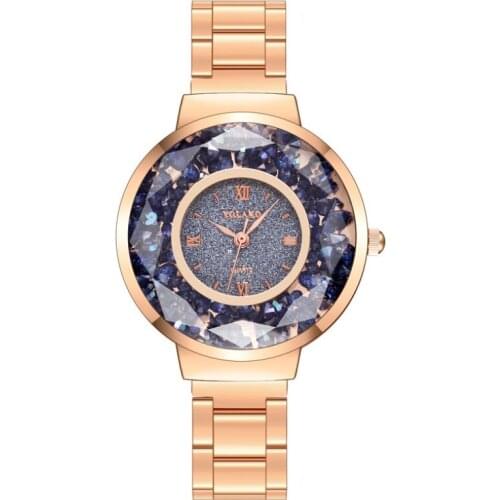 Yolako Hot Style Fashion Quicksand Diamond Mirror Surface Women Watch Womens Steel Belt Quartz Manufacturers Stock