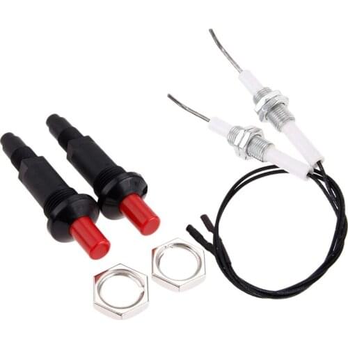 2Pack of Piezo Spark Igniter Propane Push Button Igniter with Threaded Ceramic Electrode, Type of 1 Out 2
