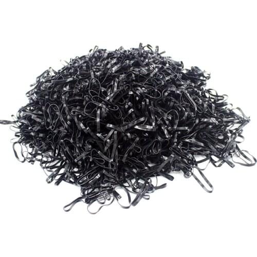 500 Pcs/Lot Big Colorful Clear Black Rubber Bands Hair Tie Gum For Ponytail Holder Seamless Elastic Hair Bands For Baby Girl