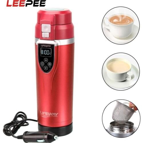 Car Heating Cup Boiling Mug 12v Water Heater Vehicle Electric Kettle Portable 350ML Adjustable Temperature Car Accessories