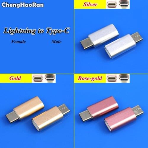 ChengHaoRan For Lightning 8Pin To Type c Android Phone Adapter Charger Converter for iPhone X XS XS Max 5 5S 6 6S 7 8 Plus