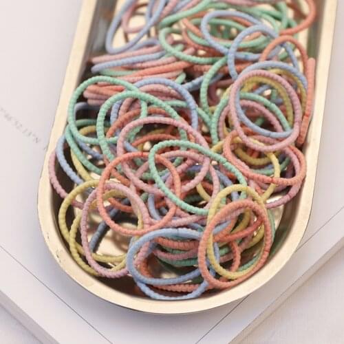 Kids accessories spiral hair bands for children rubber girls kawaii Elastic ornaments Ponytail hair scrunchies pack 100 Headwear