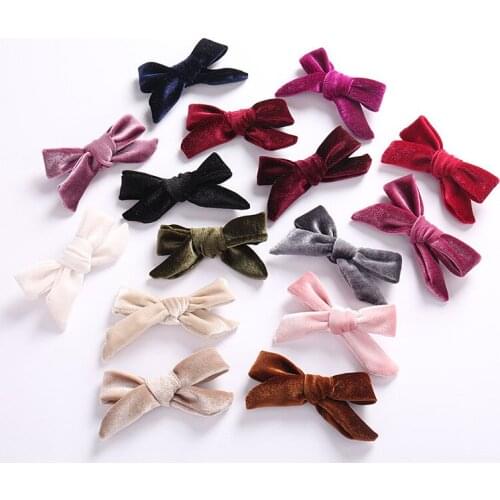 Baby Creative Cute Bowknot Children’s Headdress Girls Velvet Hairpins Toddler Party Hairpins Cute Hair Accessories
