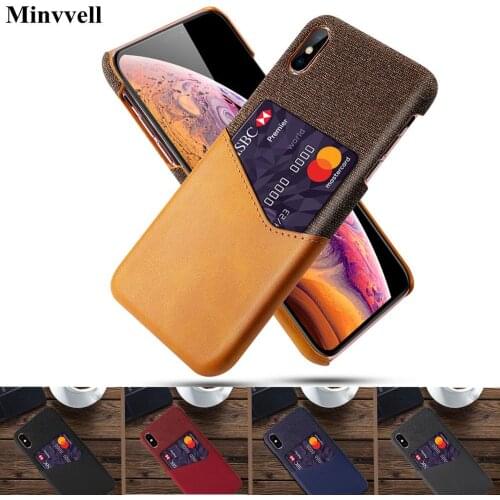 For iPhone X XS Max XR 7 8 Plus Card Slots Case PU Leather Business Case for iPhone 7 8 6 6S Plus 7+ Card Slots Hard Cover