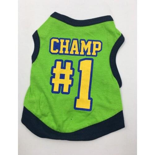 ETHIN 1 Piece free shipping Pet Dog Vest Puppy Summer T-Shirt Dog Letter Print CHAMP#1 Small Dog clothes XS S M Size Supply