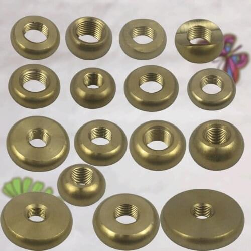 5pcs Copper light connection fittings Copper thickening gasket M10 nut chandelier decorative round fitting