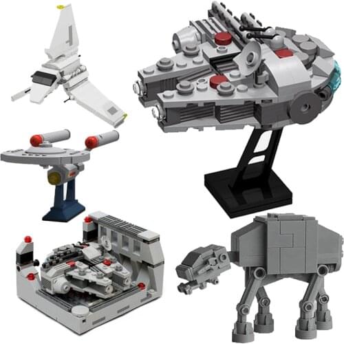 New Spot Plan Blocks MOC USS Enterprise Spaceship Mini Imperial Shuttle High-Tech Interstellar Fighter Bricks Children Toys Gift
