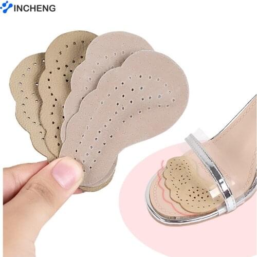 Premium Leather Non-slip Insoles Sandals Sticker High Heel Shoes Women Foot Self-adhesive Patch Cushion Forefoot Gel Pads