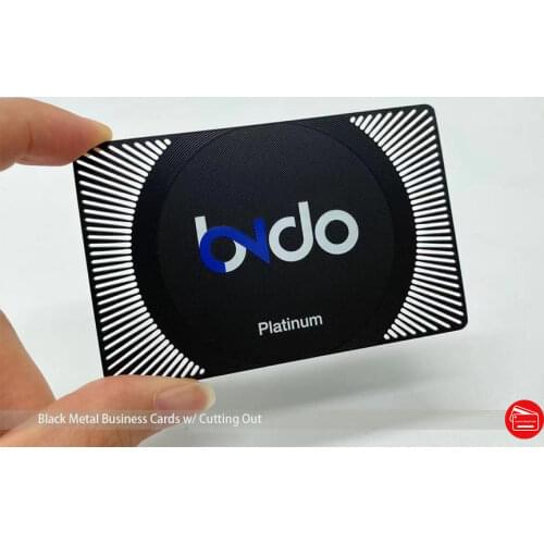 2021 Newest cheap standard matt black metal business card