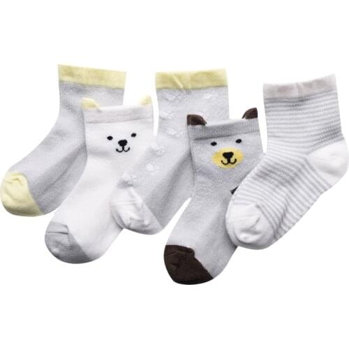 Baby Socks 5 Pairs Of Cotton Baby Socks Newborn Floor Socks Girl Boy Cartoon Spring Autumn Casual Breathable Socks