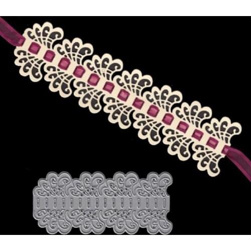 2018 New Lace Flower Edge Border Metal Cutting Dies Stencils for DIY Scrapbooking Decorative Crafts Embossing Paper Cards