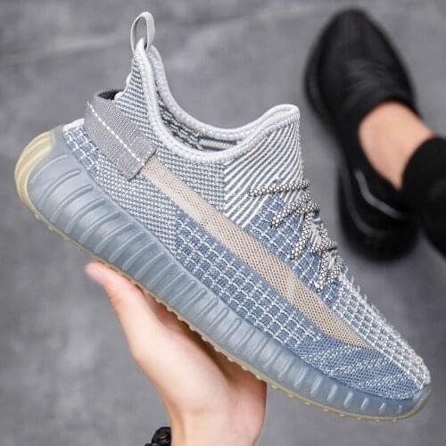 2021 new summer shoes running mens shoes coconut shoes mens tide mens flying woven sports shoes jelly-bottom casual shoes