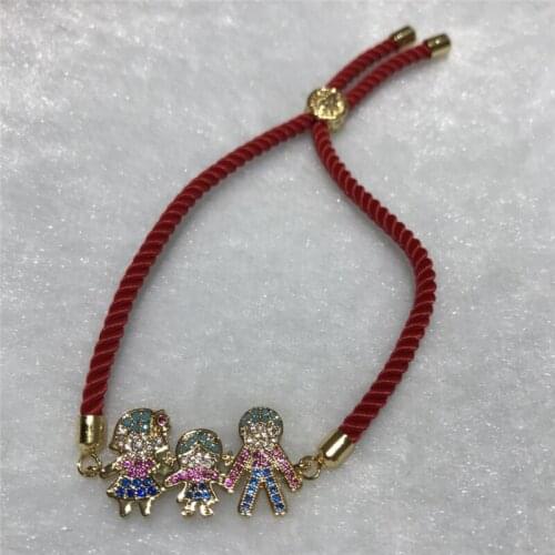 Wholesale Beautiful popular good quality inlay Boys and girls Red lucky rope length can be adjusted