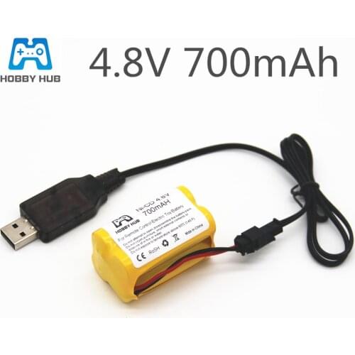 4.8v 700mah rechargeable ni-cd battery with charger for rc toys electric car 4.8v nicd battery pack RC boat model car toy