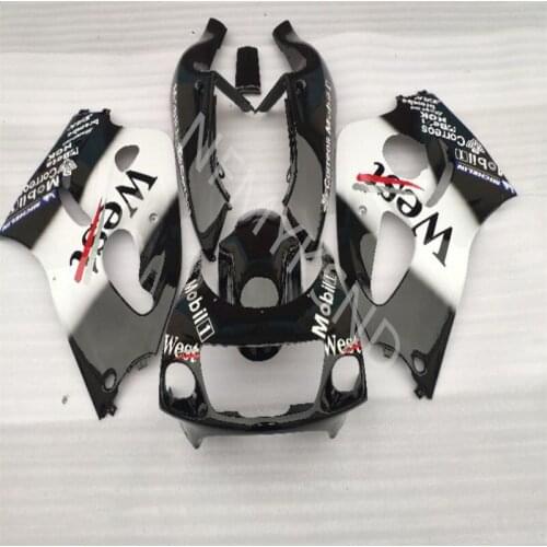 Plastic Fairing Kit For SUZUKI GSXR600 750 1996-2000 Fairings GSXR 600 750 96 97 98 99 00 black white WEST Motorcycle Parts