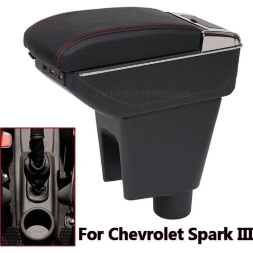 For Chevrolet Spark III Armrest box 2011 2012 Aveo T200 Car armrest box car accessories interior storage bo