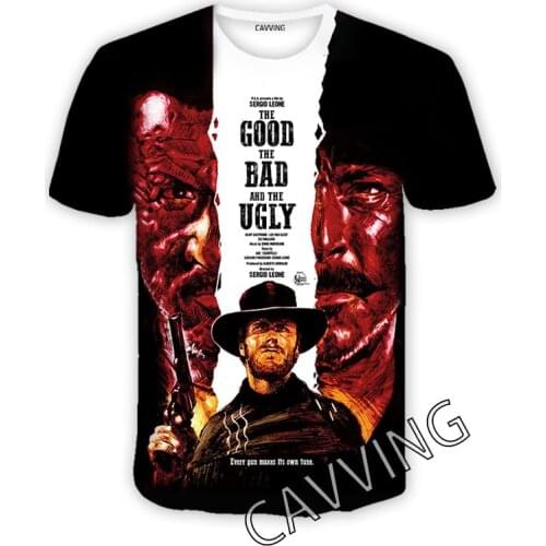 CAVVING 3D Printed The Good The Bad The Ugly Casual T-shirts Hip Hop T Shirts Harajuku Styles Tops Clothing for Men/women
