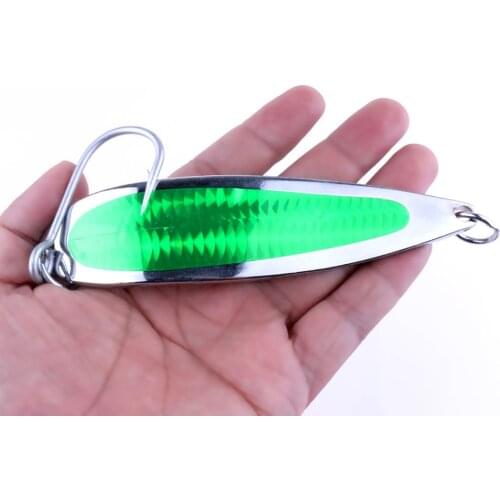 1pcs Big Spoon Lures Deep Sinking Fishing Lures Metal Spoon Bait 135g 9/0 Single Hook Sea Fishing Tackle