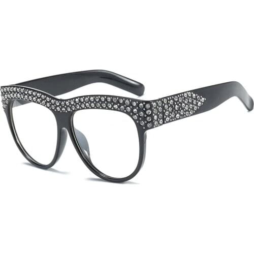 Luxury Cat eye Sunglasses Women Italy Brand Designer Diamond Sun glasses Ladies Vintage Oversized Shades Female Flat Top Eyewear