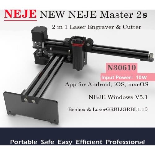 NEJE Master 2 7W CNC Laser Engraving Machine Cutting Machine with Wireless APP Control for Desktop Phone