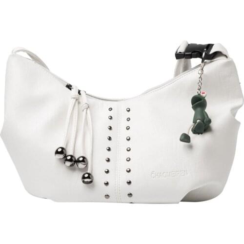 Women Bags New High Quality Soft Pu Leather Women Shoulder Bag Designer Rivet Handbags Luxury Fashion Ladies Messenger Bag Brand