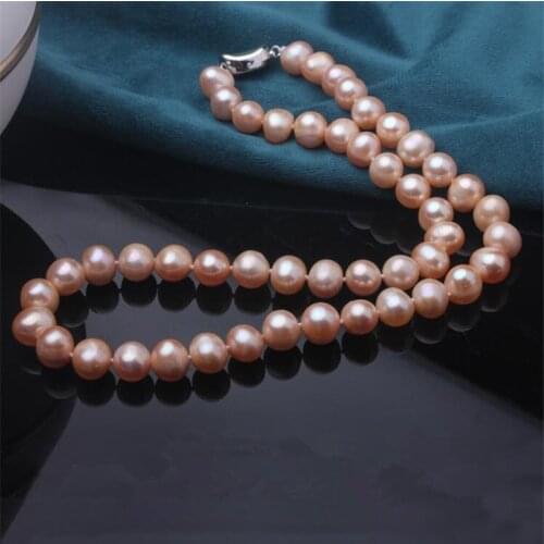 High-End Real Pearl Bead Choker Pearl Necklace For Women Fashion Bohemian Colorful Strand Short Collar Necklace Beach Party Gift