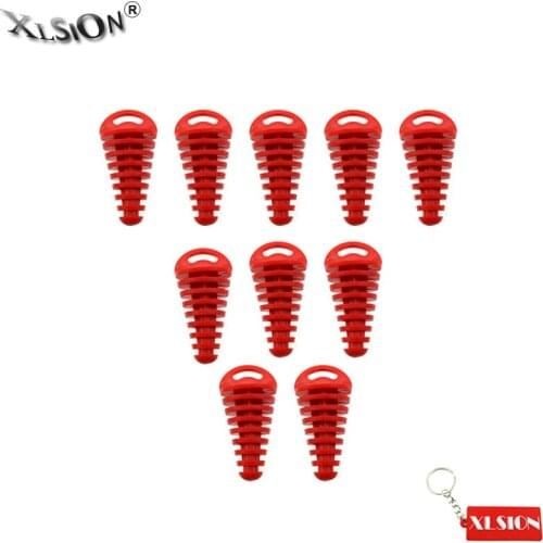 XLSION Aftermarket 10pcs Muffler Exhaust Pipe Wash Plug For 2 STROKE CR KX RM YZ KTM 80 85 125 150 250