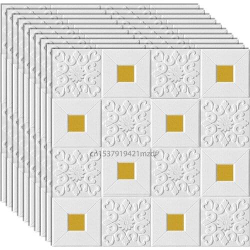 3D DIY Wall Panel Stickers Ceiling Wall Stickers Waterproof Oil-Proof And Moisture-Proof Roof Bedroom TV Background Decoration