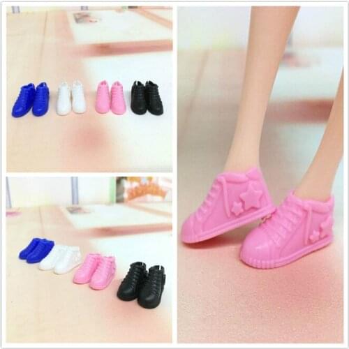 4 Pairs/Pack Doll Accessories Original Doll Shoes Fashion Cute shoes for 1/6 Girls Dolls Doll Shoes Hot