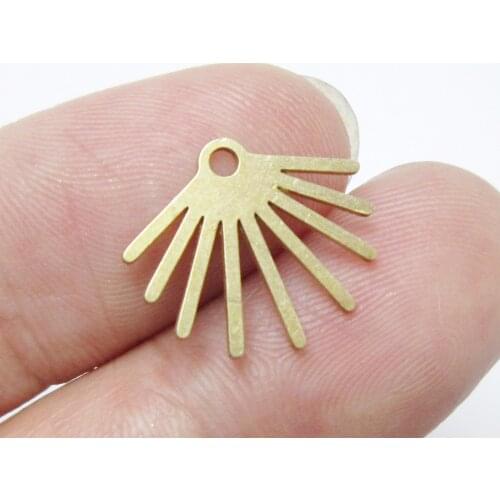 Brass earrings charm Brass fringe pendant 16x14x0.9mm brass Earring Findings for jewelry making -6pcs R1355
