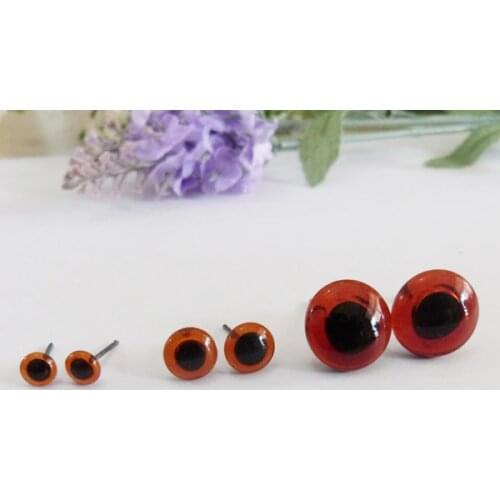 60pcs/lot new eyes 3/4/5/6/7/8/9/10/11/12mm dark coffee glass toy pin eyes for diy wool felt handcraft findings--size option