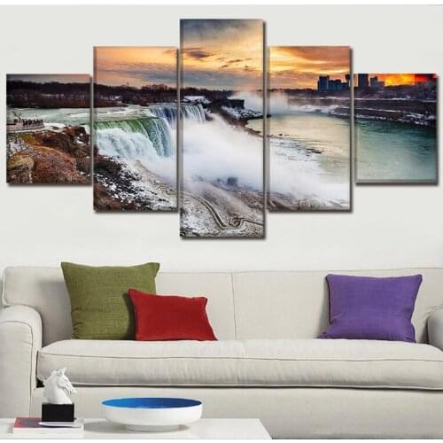 Diamond painting 5 pcs new cross stitch diamond embroidery Landscape Niagara Falls Paintings,mosaic diamond puzzle picture decor
