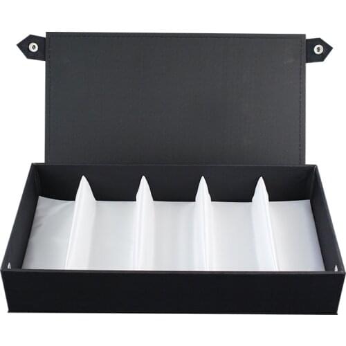 PU Glasses Case 5 Slot Grid Glasses Sunglasses Display Rack Holder Glasses Organizer Rectangle Sunglasses Storage Box