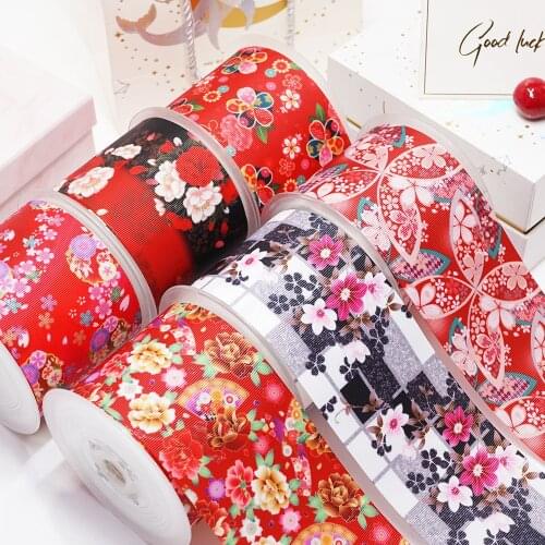 DIY Cartoon Flower Printed Grosgrain Ribbon For Craft Supplies Sewing Accessories 5 Yards, Planar Resins Mold 10 Pieces. 51244