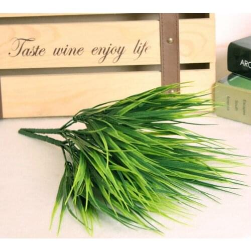 Artificial Grass Green Plants Plastic Artificial Flowers Imitation Leaves Plant for Home Wedding Decoration Arrangement