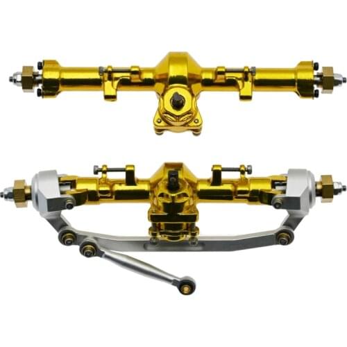 Aluminum Alloy Front Rear Axle Set for Axial SCX24 Durable Metal Replacement Parts Drive Shaft Modified Vehicle Supplies