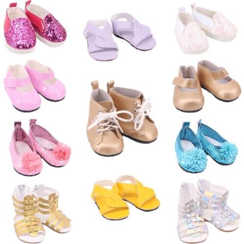 Doll Shoes Comfortable Small Shoes For 18 Inch American&43Cm Baby New Born Doll Accessories Girl`s Our Generation , Gift