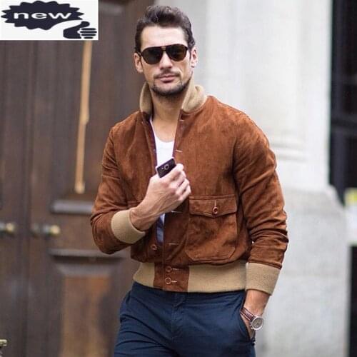 Casual Single Breasted Faux Suede Mens Jackets Spring New Long Sleeve Pockets Stand Collar Ribbed Patchwork Slim Fit Short Coats