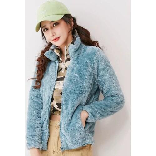 Coral Fleece Jackets Autumn Winter Men Women Plus velvet Thick Warm soft Coats Outdoor Camping Hiking Trekking Windbreaker Liner