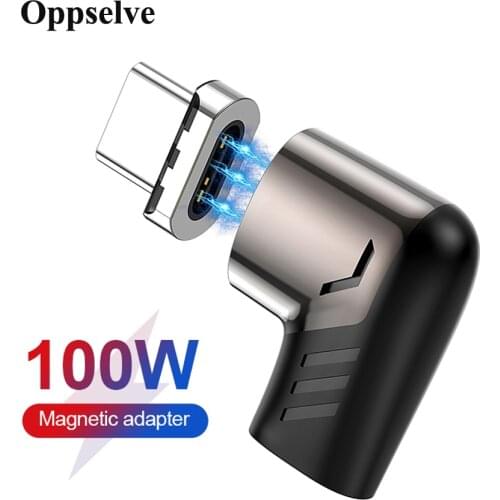 USB Type C Male To USB C Female Magnetic Adapter For Huawei 100W QC 4.0 5A Power Charging Magnet Connector For Laptop Notebook