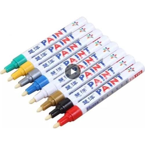Car Paint Pen Waterproof Car Painting Mark Pen Wheel Tire Oily Auto Rubber Tyre Tread Metal Permanent Home Paint Marker Pens