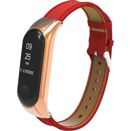 Newest Bracelet for Xiaomi MiBand 5 leather Strap wristband for xiaomi mi band 4 3 strap Mi band3 Leather band