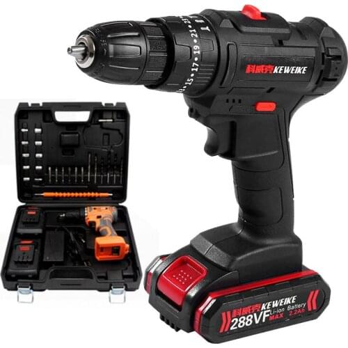 228VF Electric Screwdriver 18v Cordless Drill Set Power Tools Worx Hammer For Home Lithium Battery Wireless Rechargeable 2 Speed