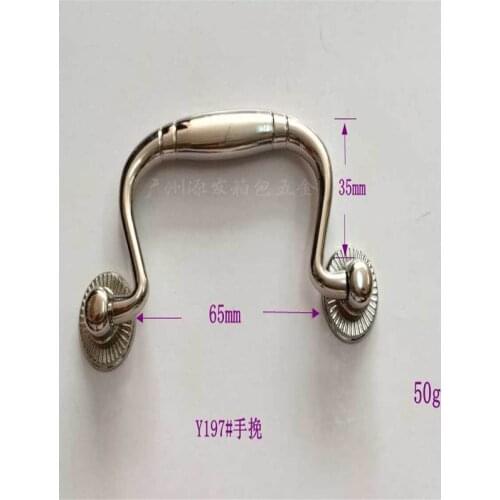 65 * 35 mm Handle Bags, accessories Luggage handle Zinc alloy handle With metal base Wholesale