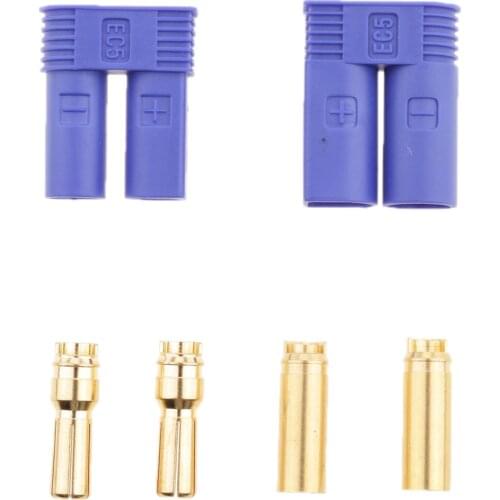 1 Set 5mm EC5 Style Bullet Connectors Male Female Banana Plugs Adapters Blue